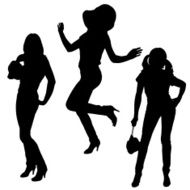 Vector silhouette of a woman N588