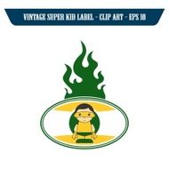 vintage sticker label N208