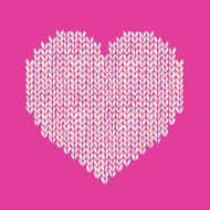 Vector seamless background with knitted heart Romantic N3