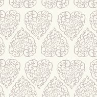 Seamless pattern with hand drawn doodle hearts N3