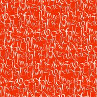 Seamless pattern with hand drawn decorative letters N6