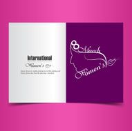 Vector greeting card International women&#039;s day colorful design