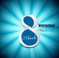 march 8 stylish text women day beautiful card