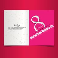 march 8 women day for greeting card colorful vector design
