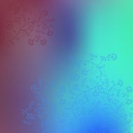 bright background with contour flowers pattern