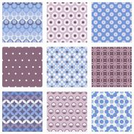 set of circle seamless patterns