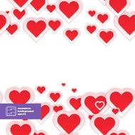 Abstract Red Paper Hearts Seamless Pattern Vector N2