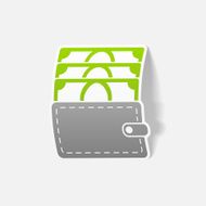 realistic design element purse money N68