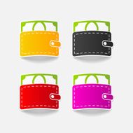 realistic design element purse money N69