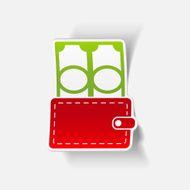 realistic design element purse money N71