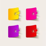 realistic design element purse money N75