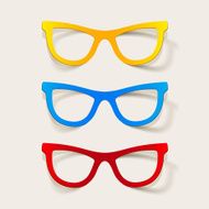 realistic design element glasses N23