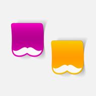 realistic design element mustache N22