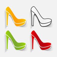 realistic design element shoe N17