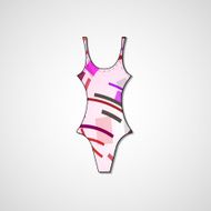 female swimsuit isolated on white background N31