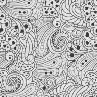 Vector seamless texture background with abstract flowers N2