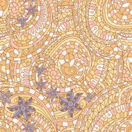 Vector seamless texture background with abstract flowers N3