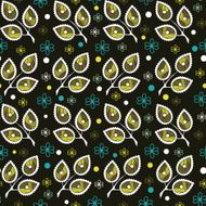 Dark Leaves Endless Seamless Pattern