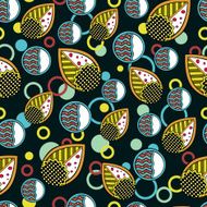 Abstract Leaves Endless Seamless Pattern Dark