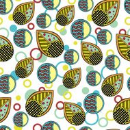 Abstract Leaves Endless Seamless Pattern