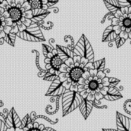 Seamless flower lace pattern
