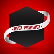 Sale offer tag and ribbon Abstract promo illustration Tag