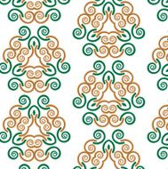 seamless pattern retro helix green with yellow N2