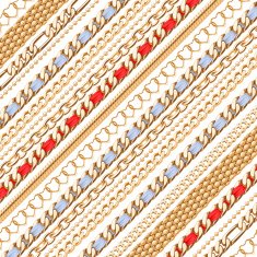 Colorful golden chains background