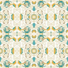 Seamless floral vector pattern in turkish style