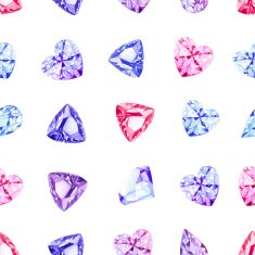 Shiny precious stones seamless vector pattern