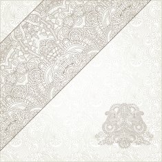 light ornamental background with flower ribbon