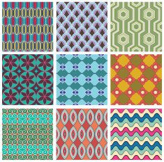 Set of geometric seamless pattern N2