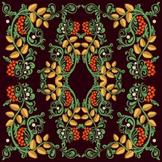 Russian folk pattern Vignette Doodle Natural ornament
