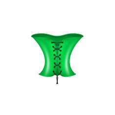 Corset in green and black design