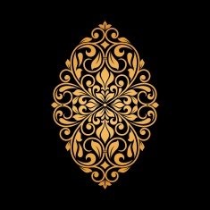 Ornamental floral element for design N5