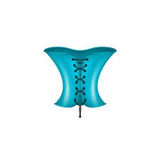 Corset in blue and black design