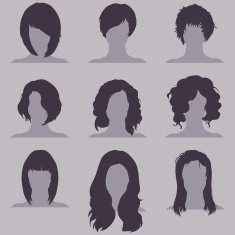 Vector Set of Female Hairdress N2