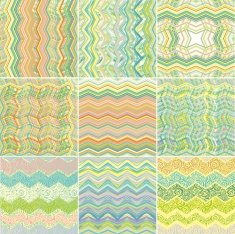 Set of seamless zigzag patterns