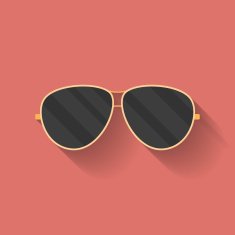 Icon of police or cop sunglasses glasses Flat style