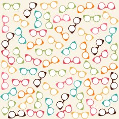 Seamless colorful pattern with glasses N2