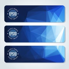 Abstract vector header banners N62