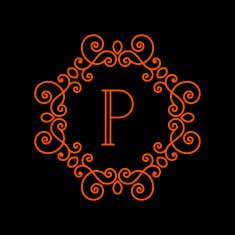 Monogram template logo design Line style