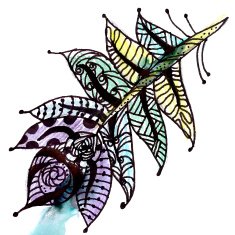 Feather Painted Live Watercolor Paint N8