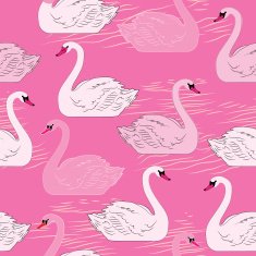 Swans Seamless pattern Template for design