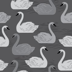 Swans Seamless pattern Template for design N2