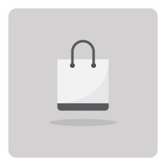 Vector of flat icon paper shopping bag N2