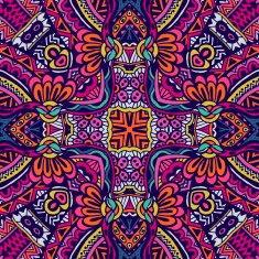 Abstract festive colorful ethnic pattern