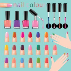 Set of color nail polish N2