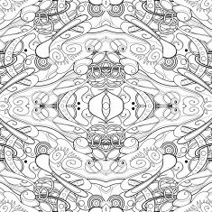Vector Seamless Monochrome Abstract Pattern N14
