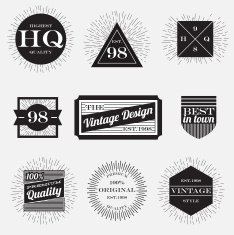 vintage labels collection design template